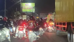 Polisi Urai Kemacetan Setelah Iring-Iringan Pesilat Tutup Jalan Ungaran
